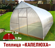 Теплица Капелюха 3х8х2,3м комплектация Комфорт - интернет-магазин «Формика» 