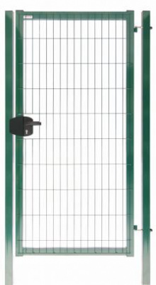 Калитка 1,73х1,0м RAL 6005 (зеленый) Медиум New 2d 4,0мм оцинк.проф.труба 60х40, 60х60мм п/порошк. с замком под бетон GL  - интернет-магазин «Формика» 