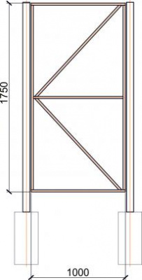Калитка 1,0х1,75 сварная